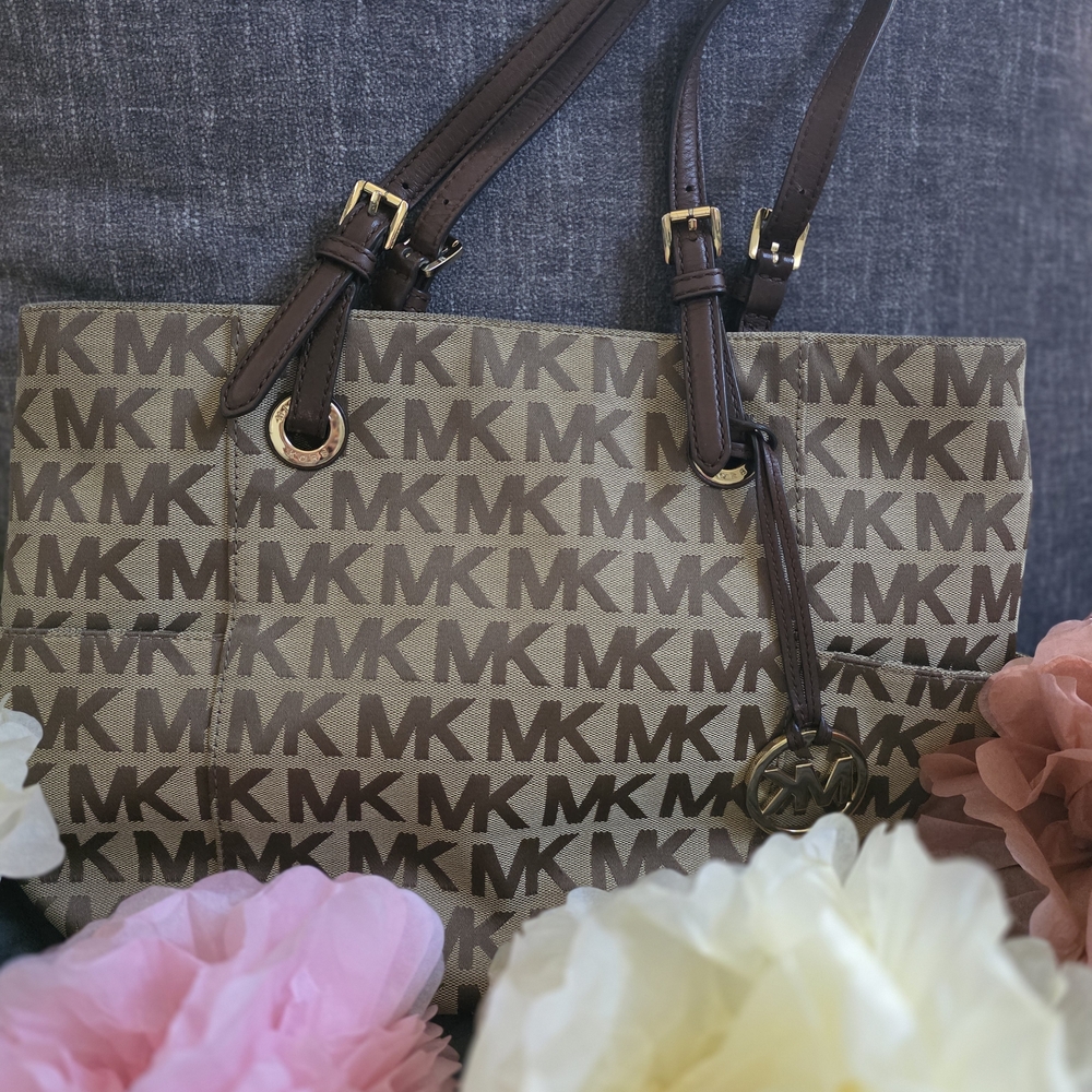 Michael Kors Brown Logo Tote Bag